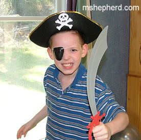 Tim as a Pirate on his 10th Birthday